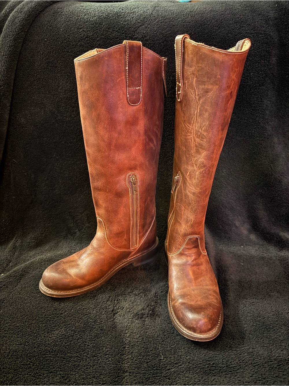 Stetson Women's Rover Knee-high Leather Boots - Chestnut Brown